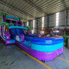 18ft Purple Plunge Hybrid Dual Lane Inflatable Water Slide - BounceWave Inflatable Sales