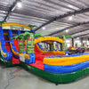 18ft Reggae Rush Hybrid Triple Lane Inflatable Water Slide - BounceWave Inflatable Sales