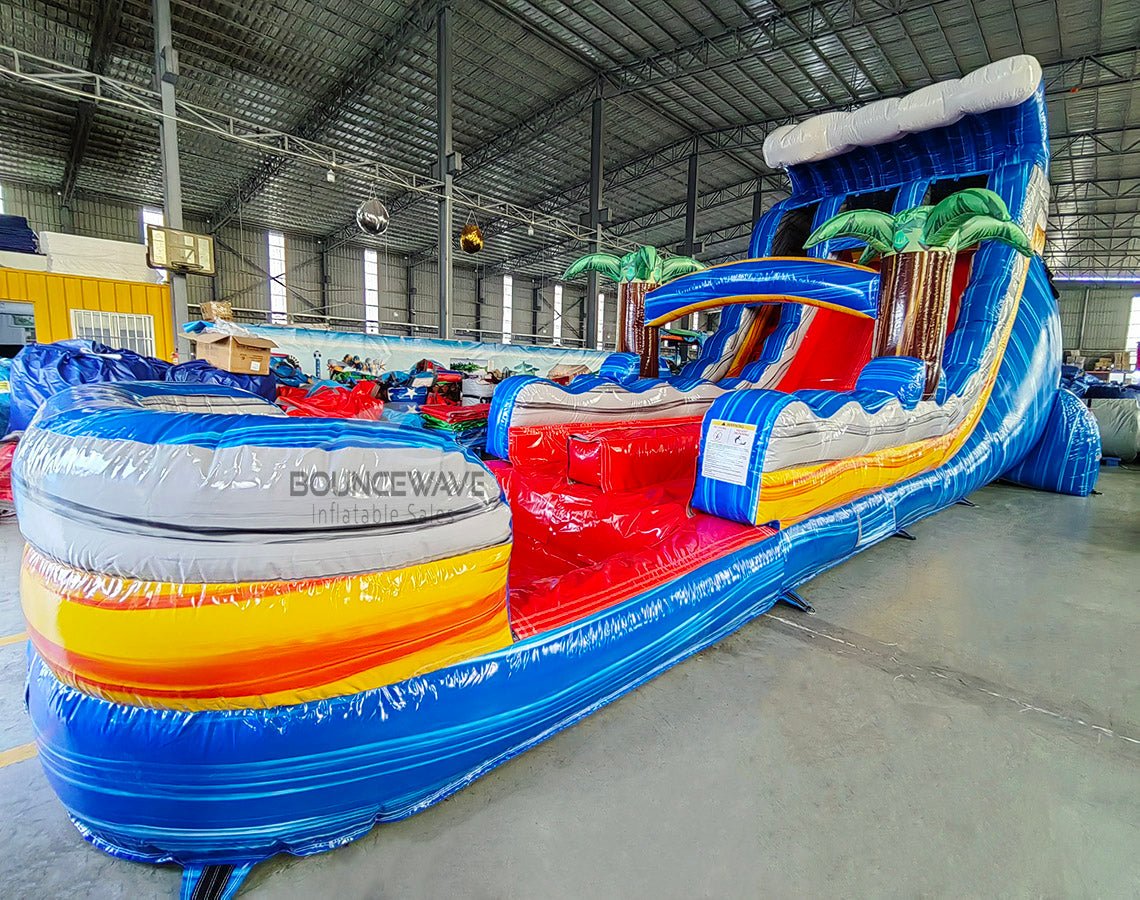 18ft Rip Curl Hybrid Dual Lane Inflatable Water Slide - BounceWave Inflatable Sales