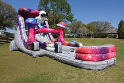 18ft Space Surfer Hybrid Dual Lane Inflatable Water Slide - BounceWave Inflatable Sales