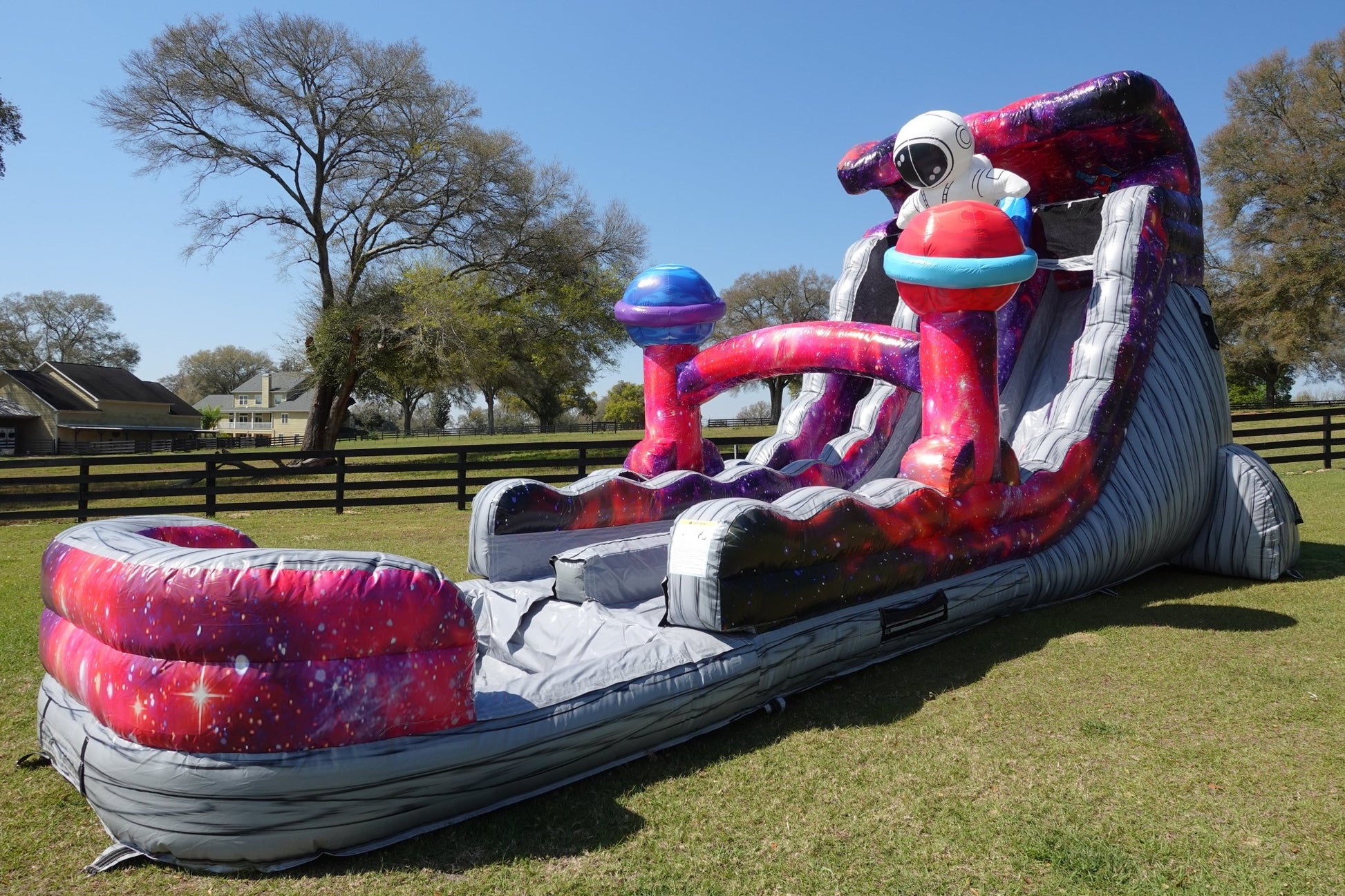 18ft Space Surfer Hybrid Dual Lane Inflatable Water Slide - BounceWave Inflatable Sales