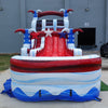 18ft Star Spangled Splash Hybrid Dual Lane Inflatable Water Slide - BounceWave Inflatable Sales