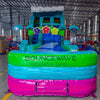 18ft Summer Luau Hybrid Dual Lane Inflatable Water Slide - BounceWave Inflatable Sales