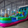 18ft Summer Luau Hybrid Dual Lane Inflatable Water Slide - BounceWave Inflatable Sales