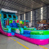 18ft Summer Luau Hybrid Dual Lane Inflatable Water Slide - BounceWave Inflatable Sales