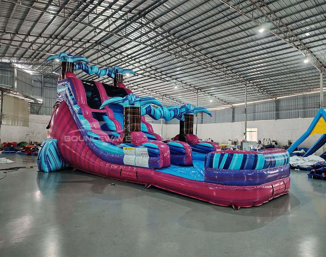 18ft Supernova Commercial Single Lane Inflatable Water Slide - BounceWave Inflatable Sales