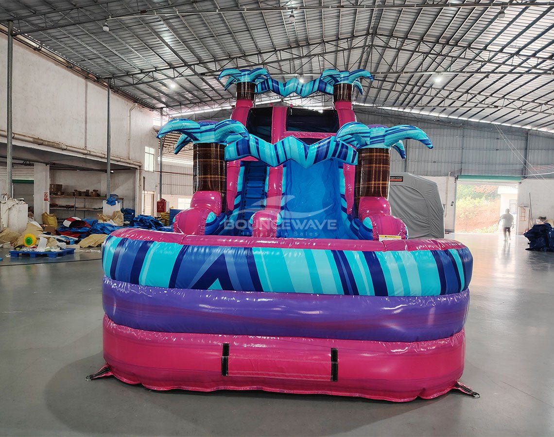 18ft Supernova Commercial Single Lane Inflatable Water Slide - BounceWave Inflatable Sales