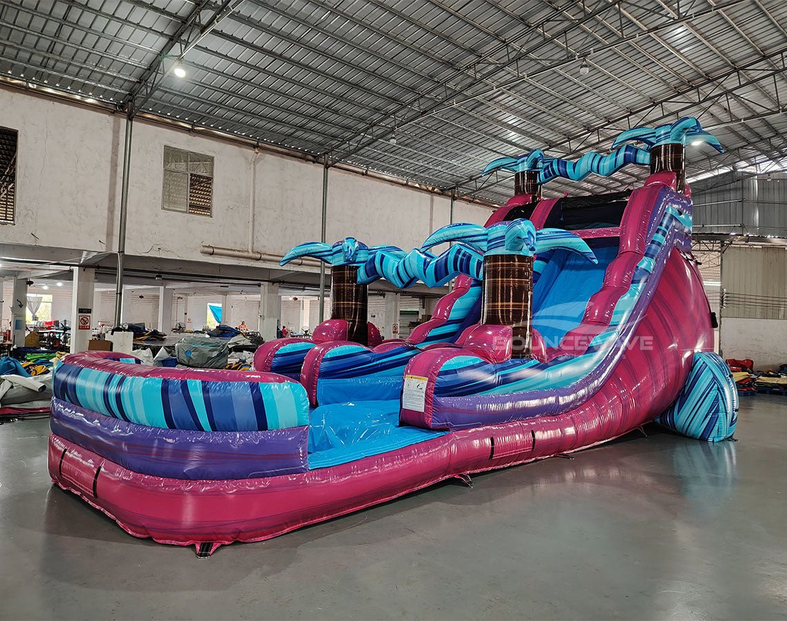 18ft Supernova Commercial Single Lane Inflatable Water Slide - BounceWave Inflatable Sales