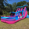 18ft Supernova Splash Dual Lane Center Climb Inflatable Water Slide - BounceWave Inflatable Sales