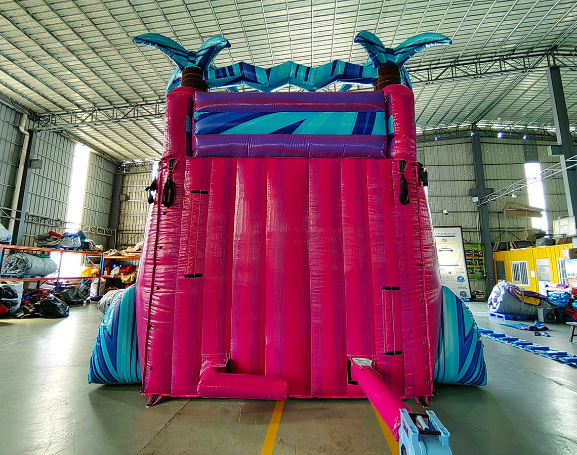 18ft Supernova Splash Dual Lane Center Climb Inflatable Water Slide - BounceWave Inflatable Sales