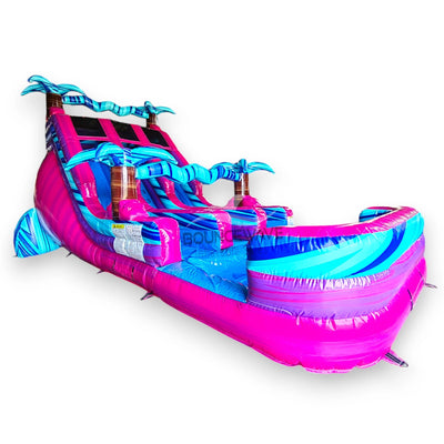 18ft Supernova Splash Dual Lane Center Climb Inflatable Water Slide - BounceWave Inflatable Sales