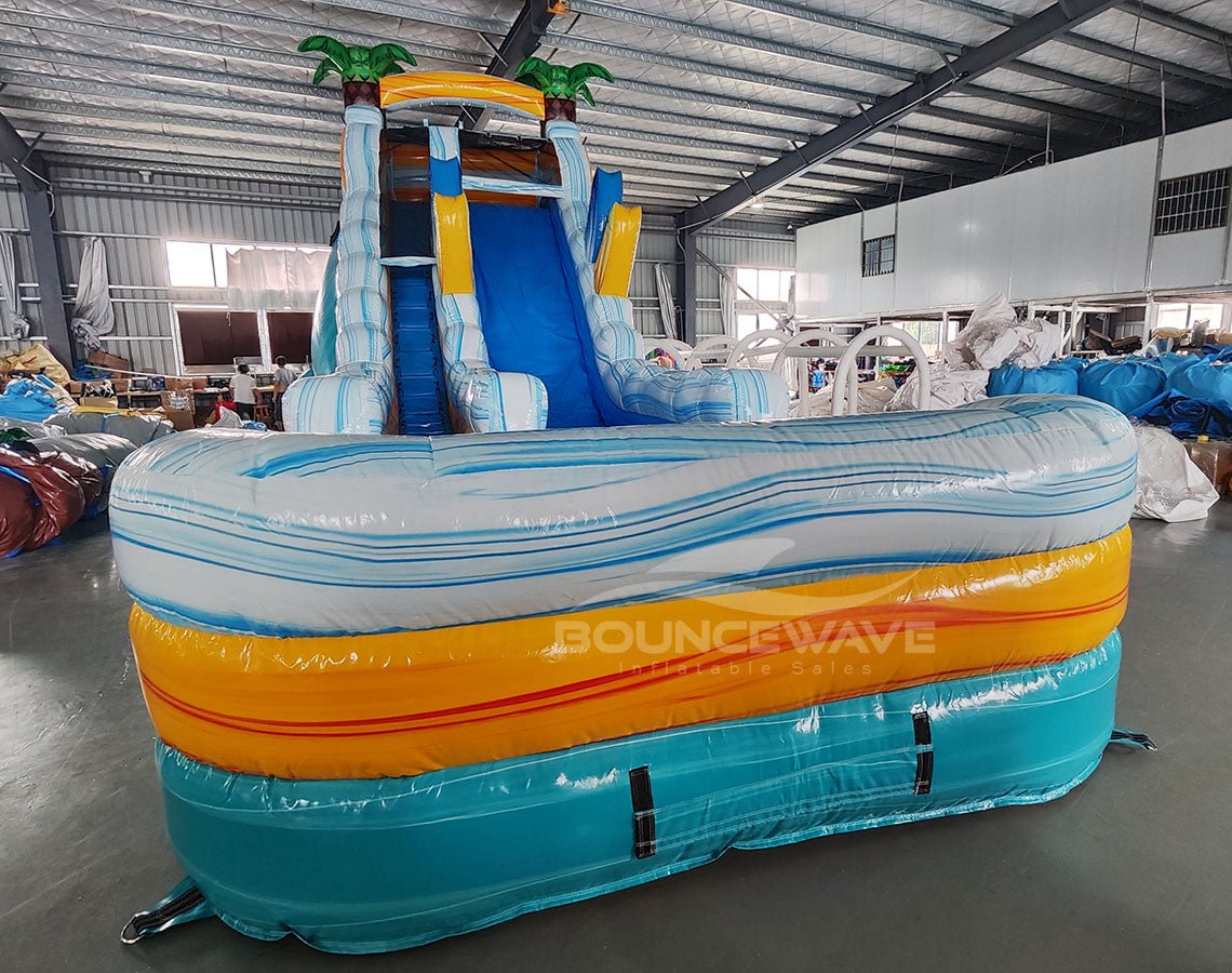 18ft Surf's Up Commercial Single Lane Inflatable Water Slide - BounceWave Inflatable Sales