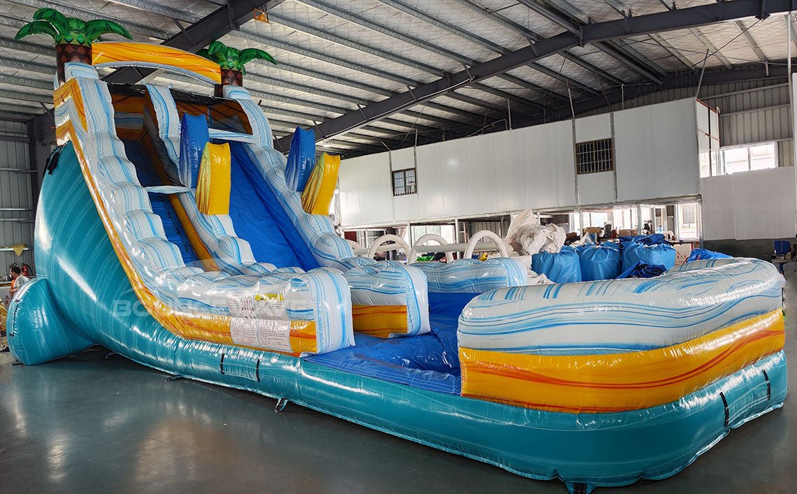 18ft Surf's Up Commercial Single Lane Inflatable Water Slide - BounceWave Inflatable Sales