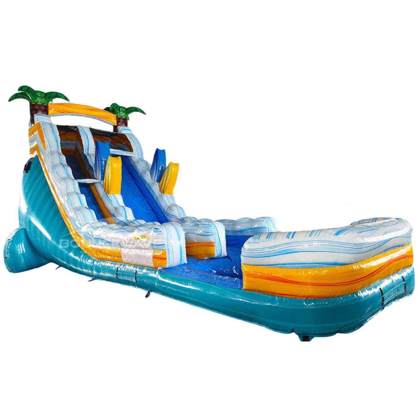 18ft Surf's Up Commercial Single Lane Inflatable Water Slide - BounceWave Inflatable Sales