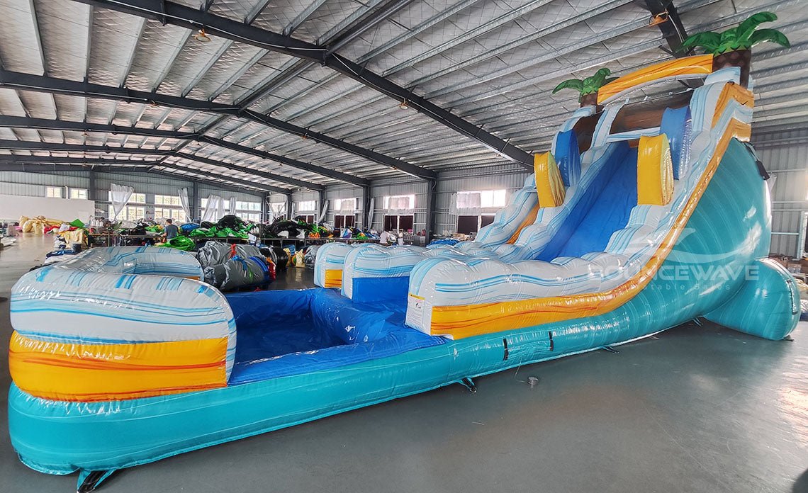 18ft Surf's Up Commercial Single Lane Inflatable Water Slide - BounceWave Inflatable Sales