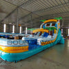 18ft Surfs Up Hybrid Dual Lane Inflatable Water Slide - BounceWave Inflatable Sales