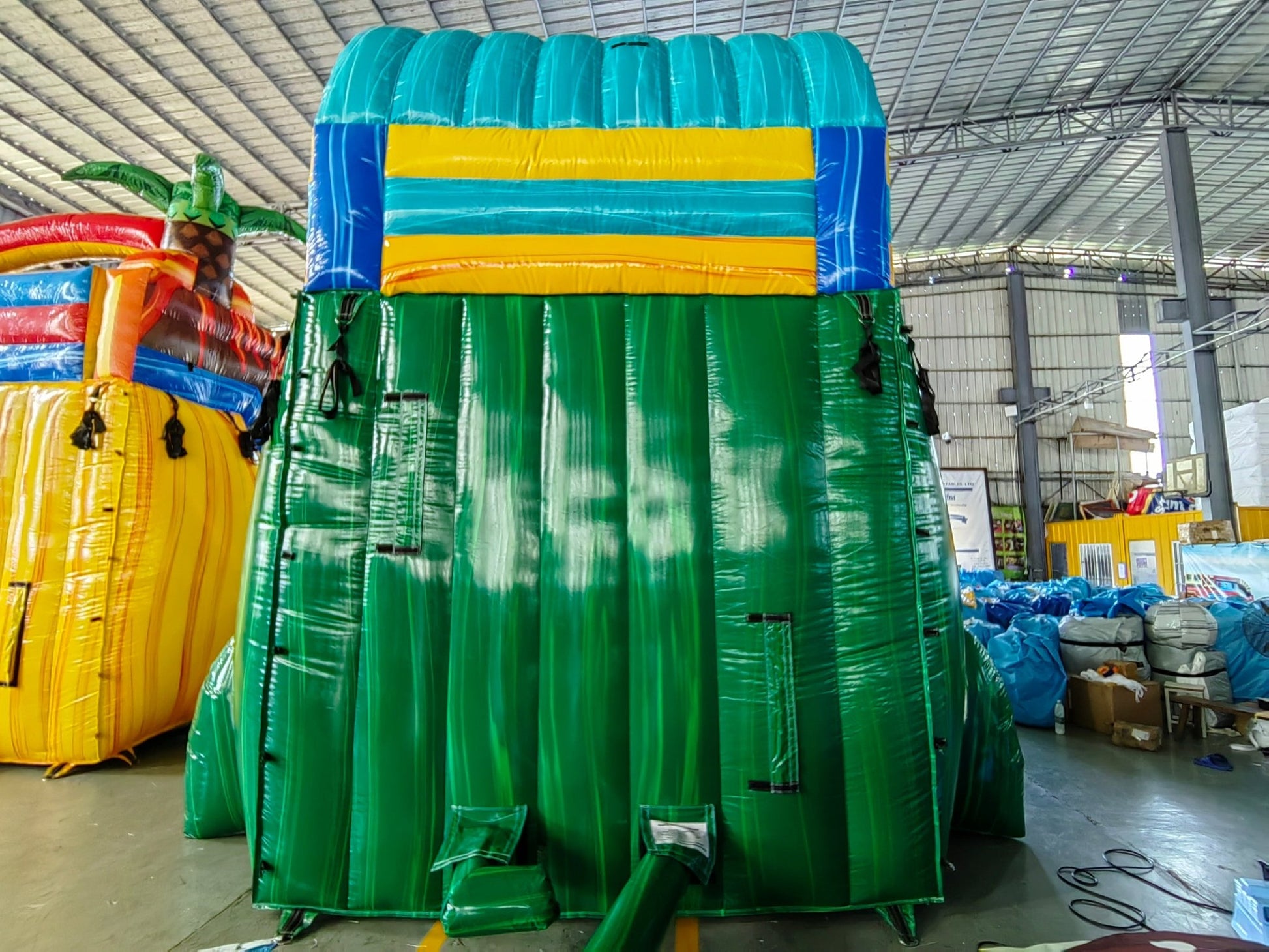 18ft Tiki Wave Commercial Single Lane Inflatable Water Slide - BounceWave Inflatable Sales