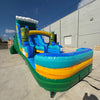 18ft Tiki Wave Commercial Single Lane Inflatable Water Slide - BounceWave Inflatable Sales