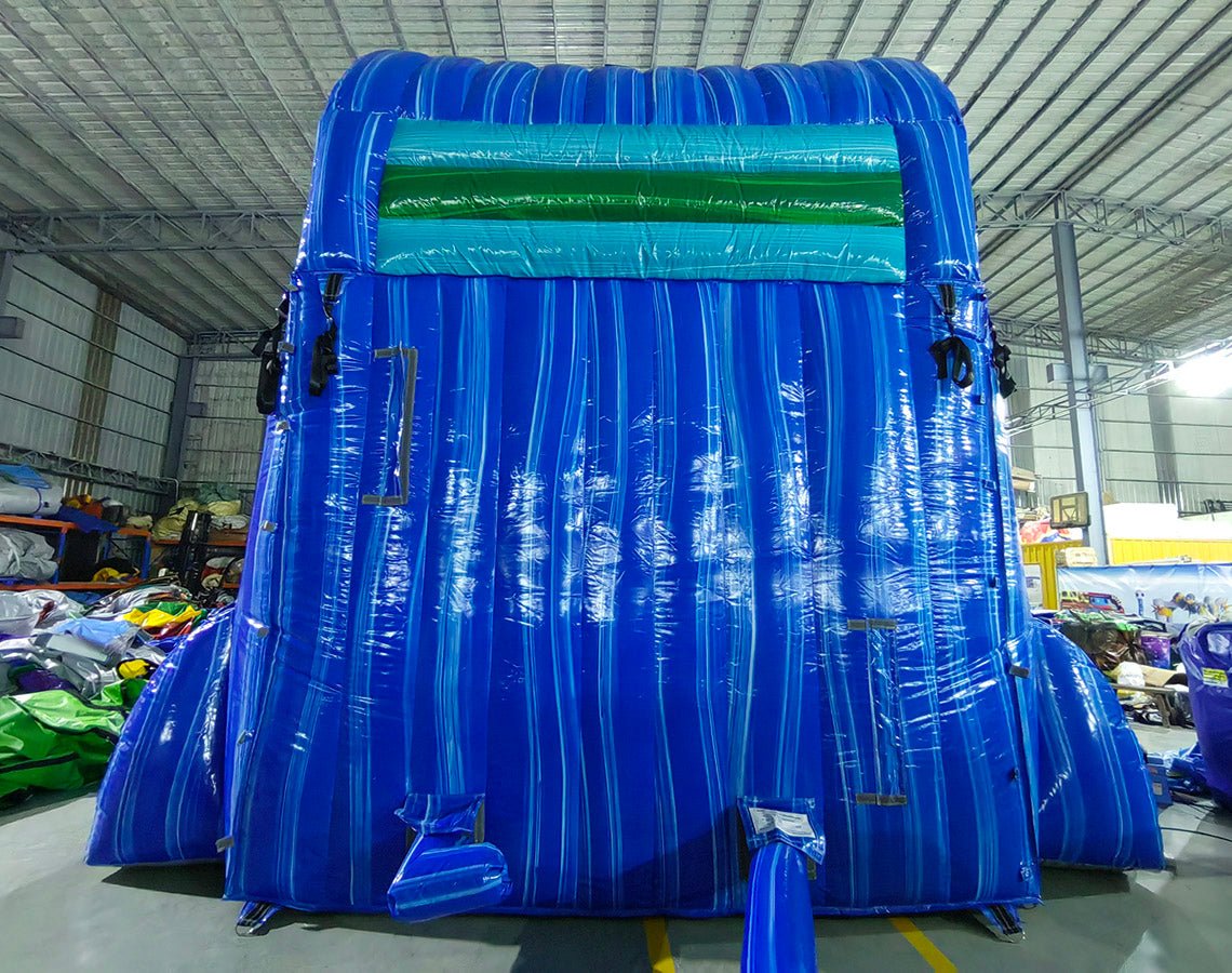 18ft Trop Wave Hybrid Dual Lane Inflatable Water Slide - BounceWave Inflatable Sales