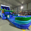 18ft Trop Wave Hybrid Dual Lane Inflatable Water Slide - BounceWave Inflatable Sales