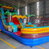 18ft Tropic Shock Commercial Single Lane Inflatable Water Slide - BounceWave Inflatable Sales