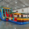 18ft Tropic Shock Hybrid Triple Lane Inflatable Water Slide - BounceWave Inflatable Sales