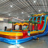 18ft Tropic Shock Hybrid Triple Lane Inflatable Water Slide - BounceWave Inflatable Sales