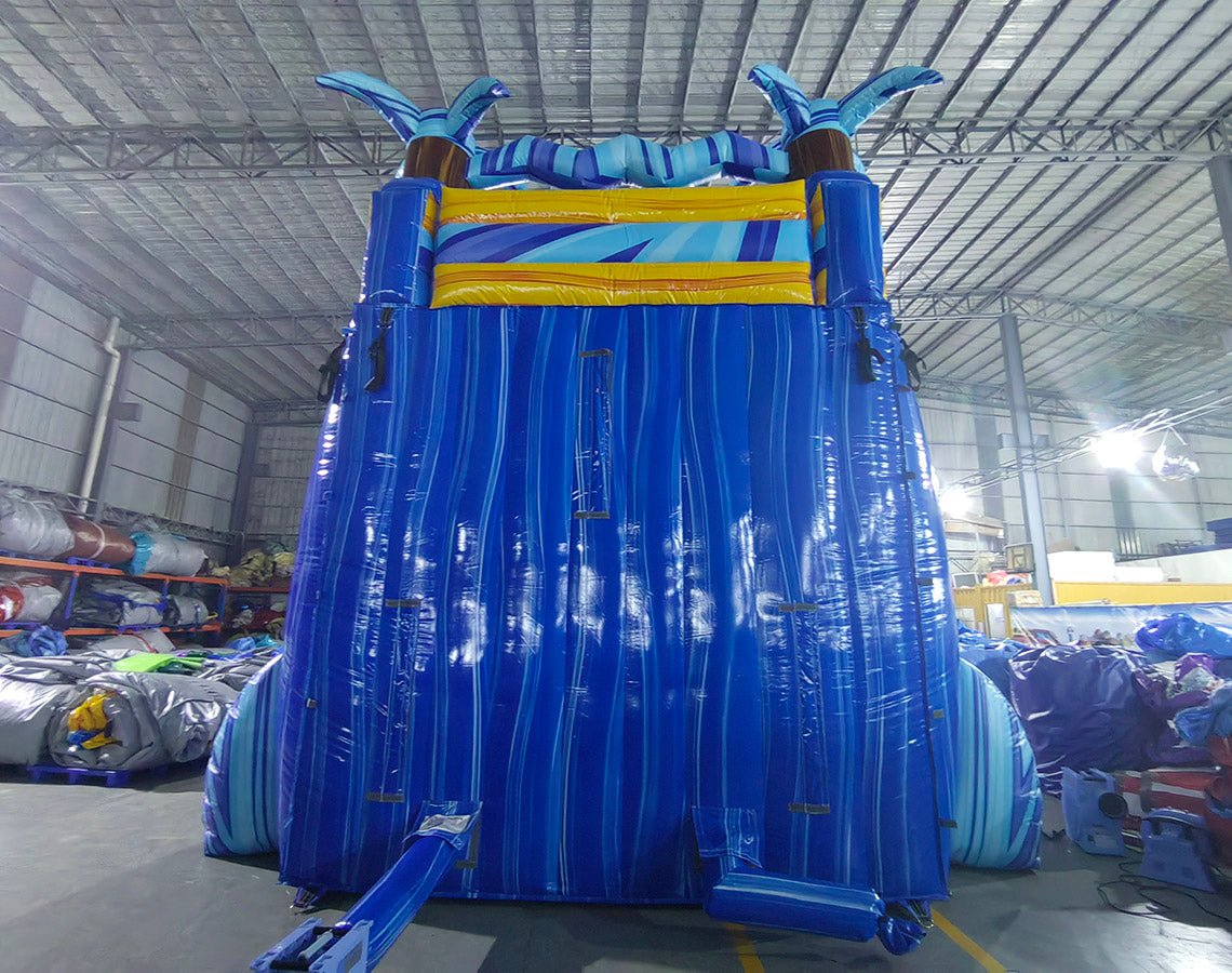 20ft Flashpoint Falls Hybrid Dual Lane Inflatable Water Slide - BounceWave Inflatable Sales