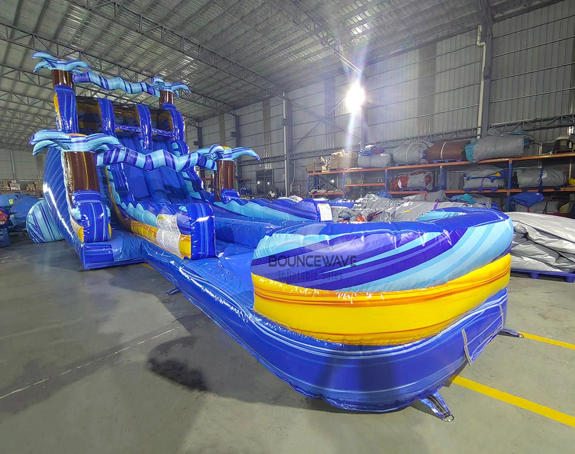 20ft Flashpoint Falls Hybrid Dual Lane Inflatable Water Slide - BounceWave Inflatable Sales