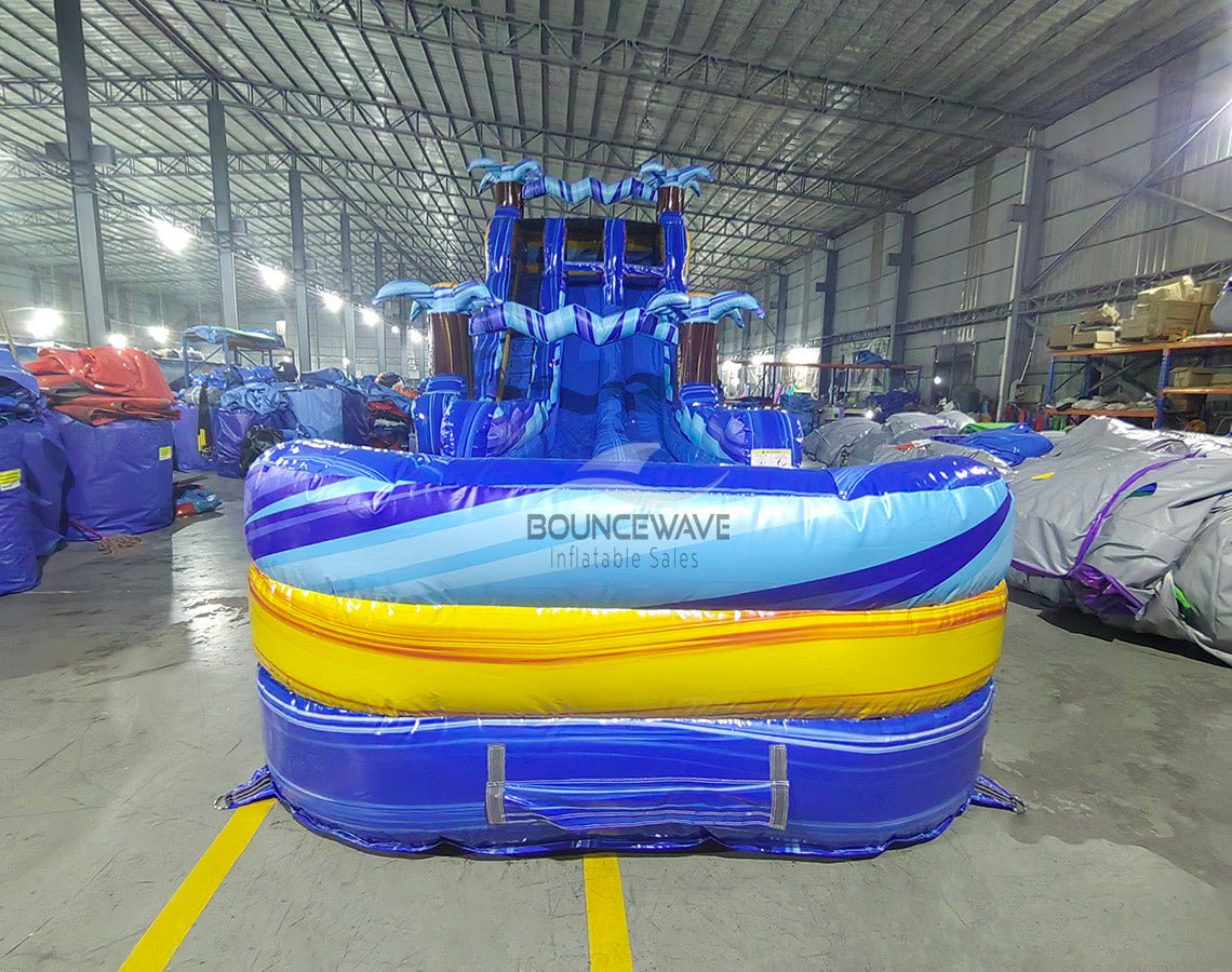 20ft Flashpoint Falls Hybrid Dual Lane Inflatable Water Slide - BounceWave Inflatable Sales