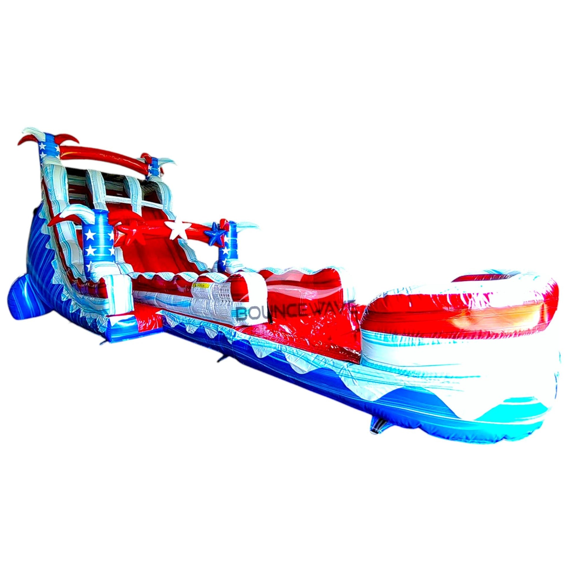 20ft Star Spangled Splash Hybrid Dual Lane Inflatable Water Slide - BounceWave Inflatable Sales