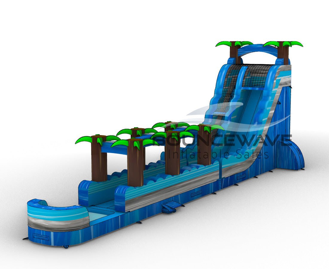 22ft Cayman Crush Single Lane Inflatable Water Slide With Slip & Slide - BounceWave Inflatable Sales