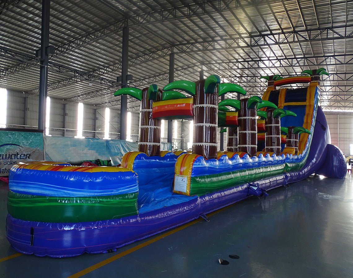 22ft Goombay Single Lane Inflatable Water Slide With Slip & Slide - BounceWave Inflatable Sales