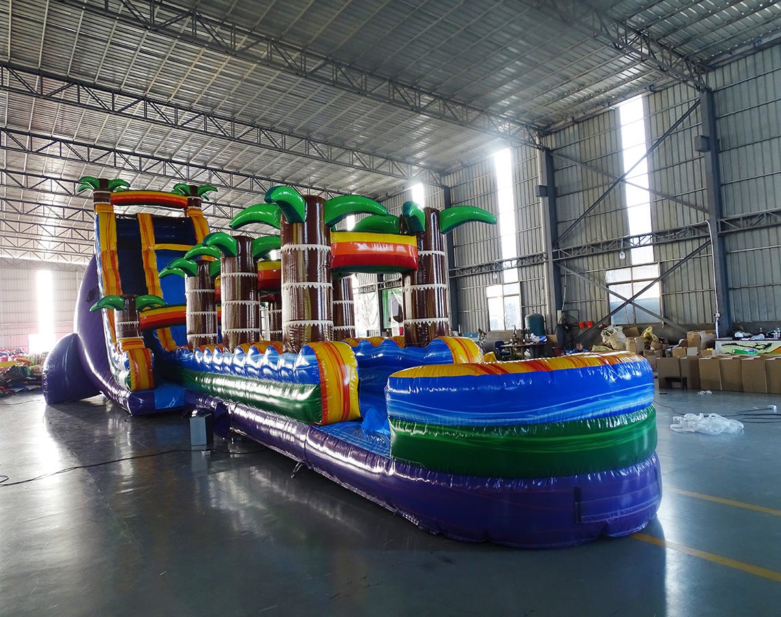 22ft Goombay Single Lane Inflatable Water Slide With Slip & Slide - BounceWave Inflatable Sales