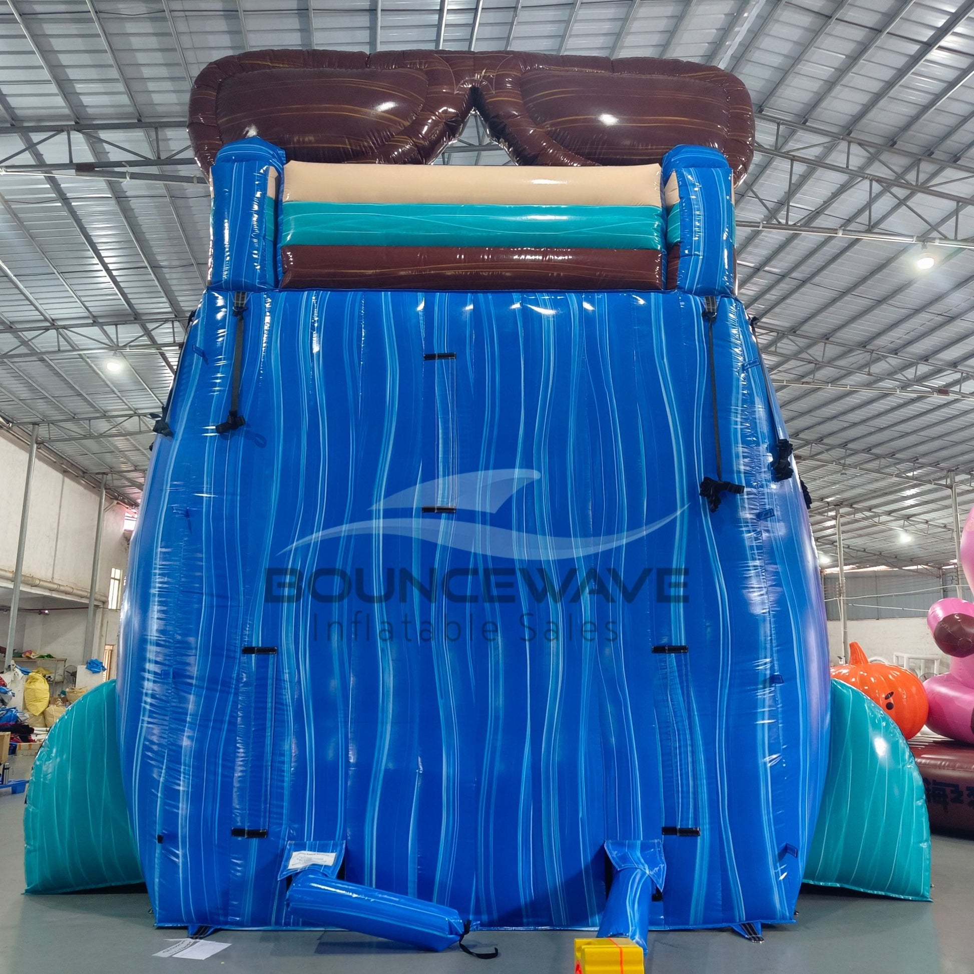 22ft South Beach Dual Lane 2pc Commercial Water Slide with Inflatable Slip & Slide - BounceWave Inflatable Sales