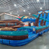 22ft South Beach Dual Lane 2pc Commercial Water Slide with Inflatable Slip & Slide - BounceWave Inflatable Sales