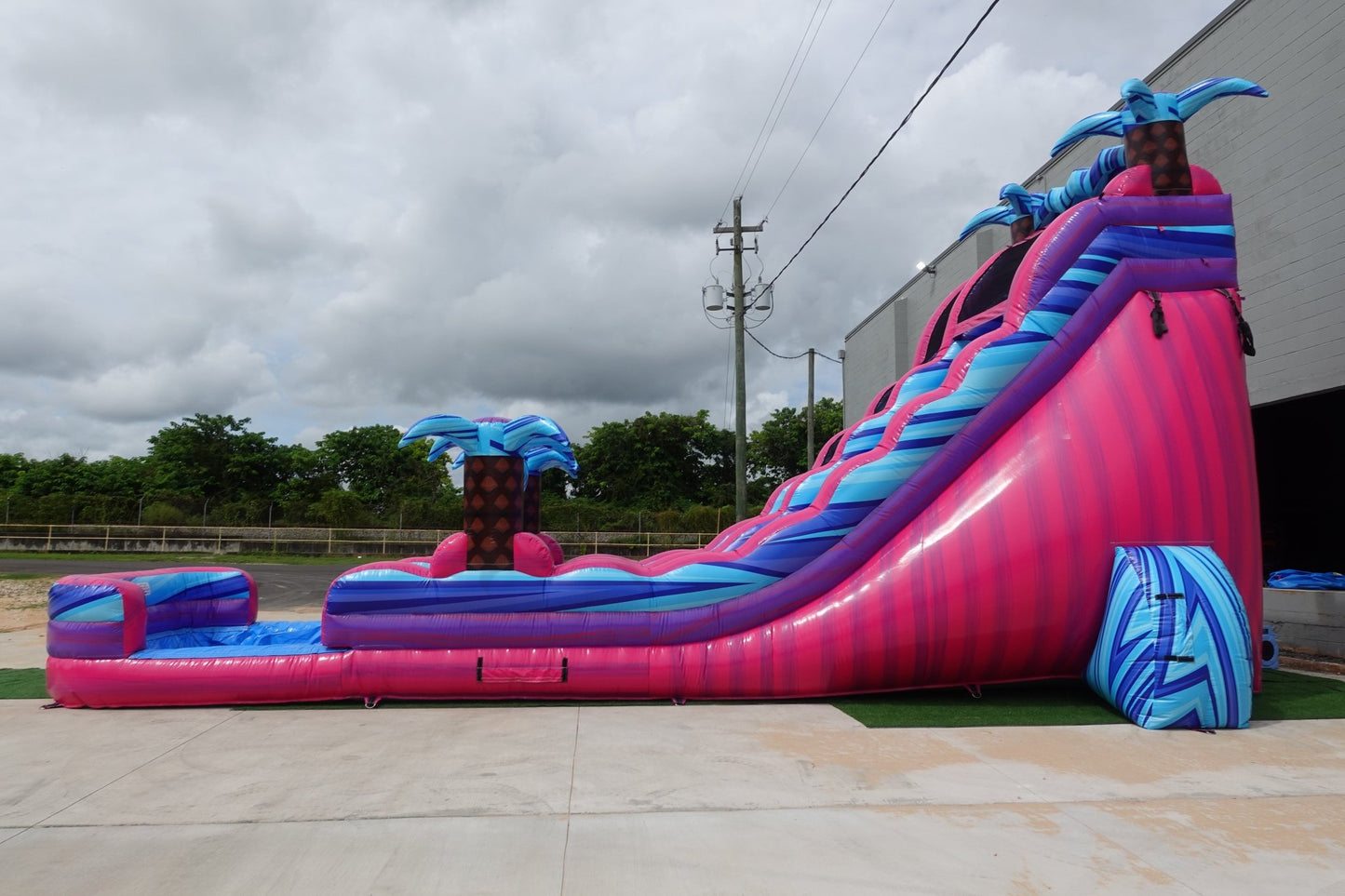 22ft Supernova Splash Commercial Single Lane Inflatable Water Slide - BounceWave Inflatable Sales