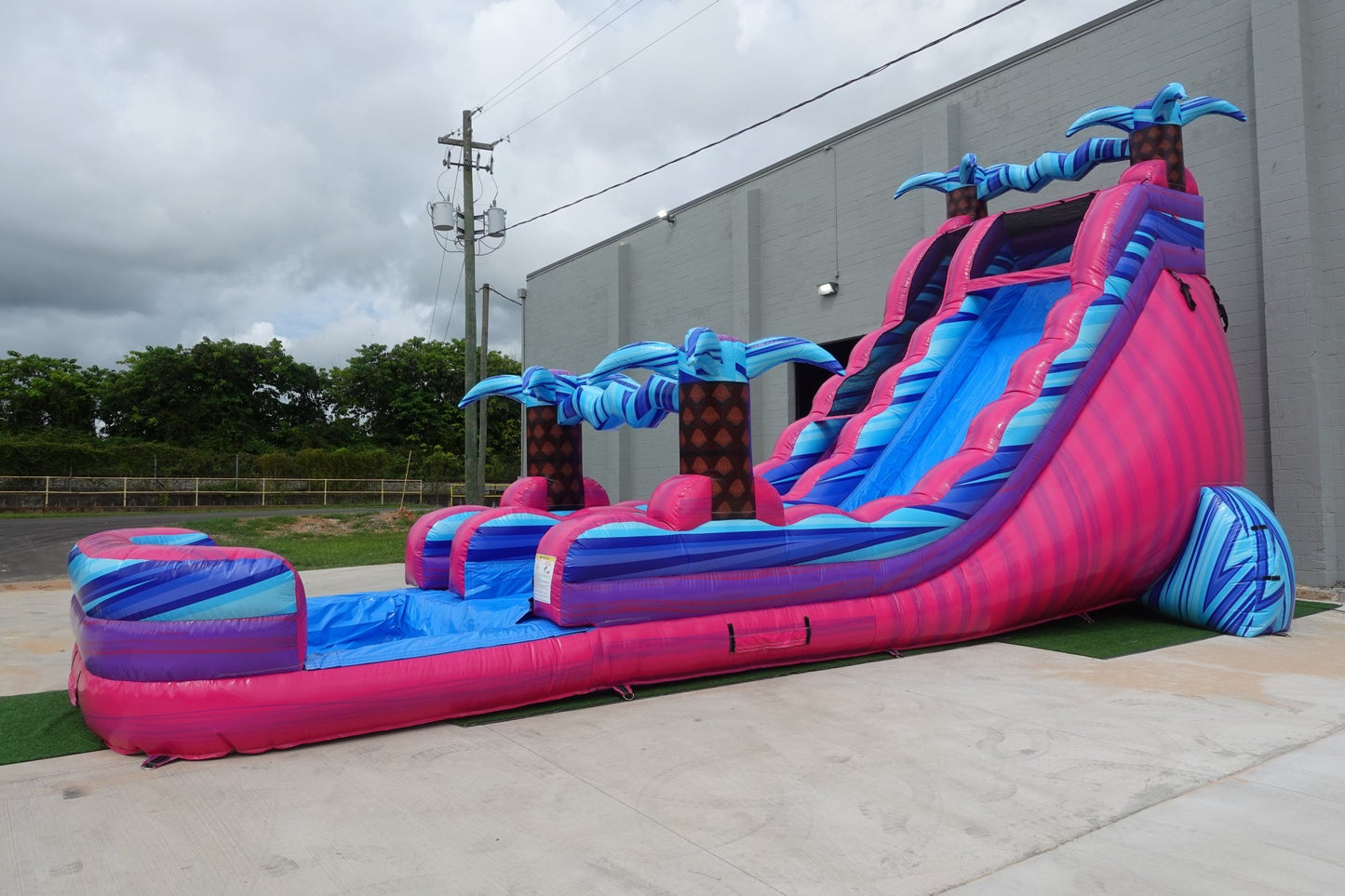 22ft Supernova Splash Commercial Single Lane Inflatable Water Slide - BounceWave Inflatable Sales