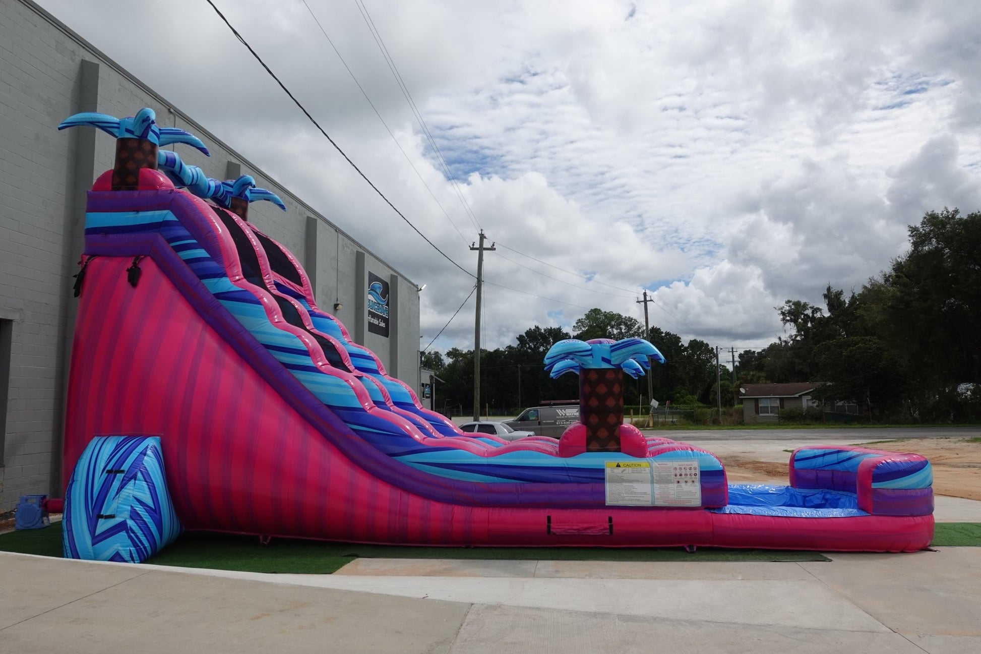 22ft Supernova Splash Commercial Single Lane Inflatable Water Slide - BounceWave Inflatable Sales