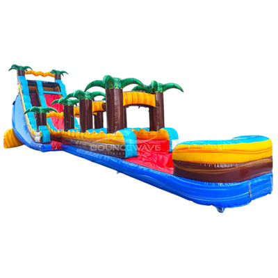 22ft Tropic Shock Single Lane Inflatable Water Slide With Slip & Slide - BounceWave Inflatable Sales