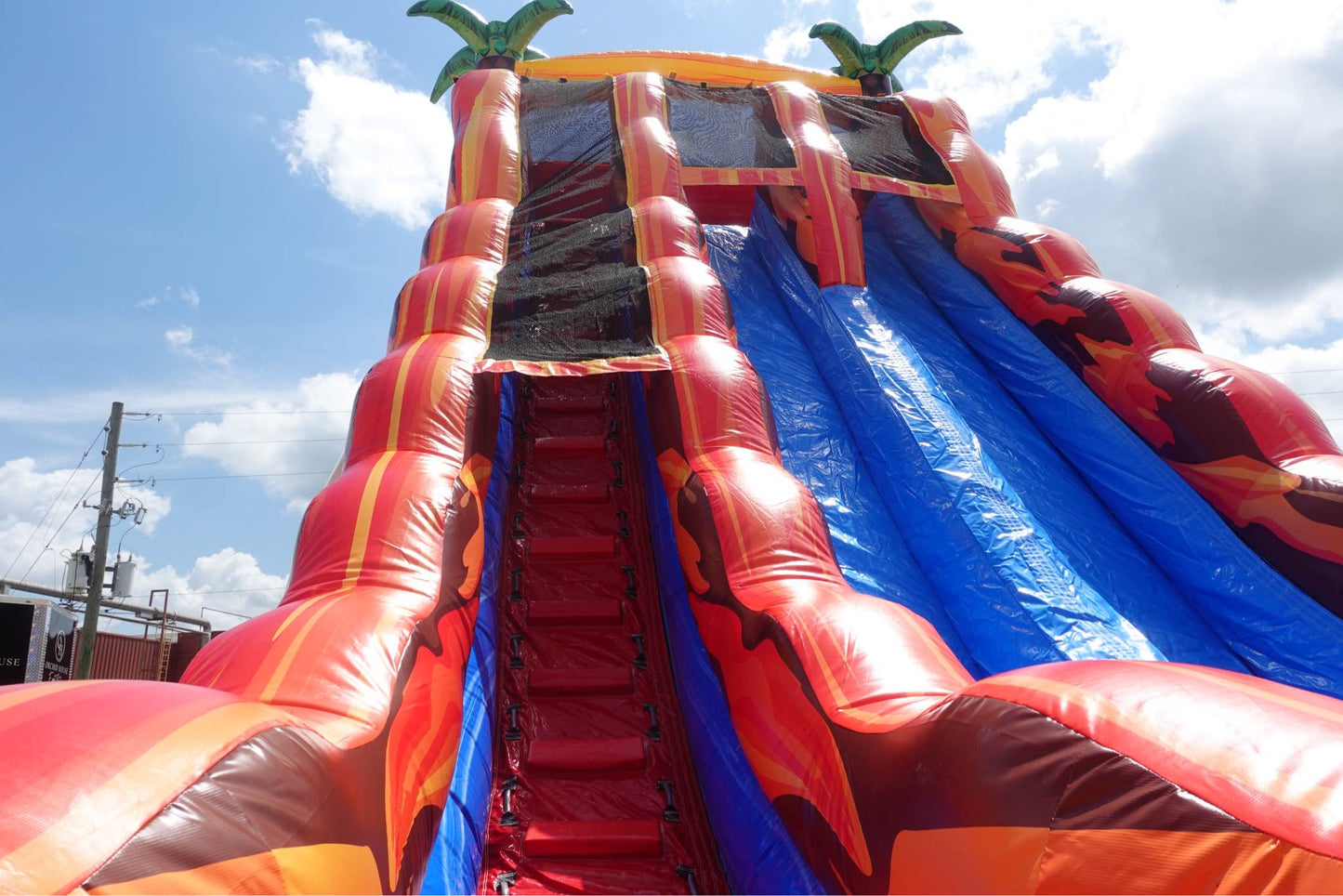 24ft Fiesta Fire DL 2pc Commercial Water Slide with Inflatable Slip & Slide - BounceWave Inflatable Sales