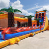 24ft Fiesta Fire DL 2pc Commercial Water Slide with Inflatable Slip & Slide - BounceWave Inflatable Sales