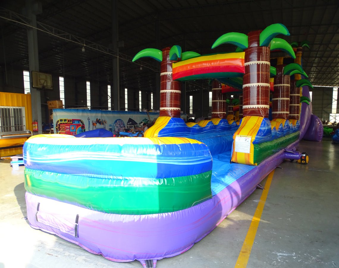 24ft Goombay DL 2pc Commercial Water Slide with Inflatable Slip & Slide - BounceWave Inflatable Sales