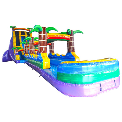 24ft Goombay DL 2pc Commercial Water Slide with Inflatable Slip & Slide - BounceWave Inflatable Sales