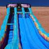 24ft Island Flow Dual Lane 2pc Commercial Water Slide with Inflatable Slip & Slide - BounceWave Inflatable Sales