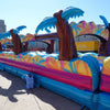 24ft Island Flow Dual Lane 2pc Commercial Water Slide with Inflatable Slip & Slide - BounceWave Inflatable Sales