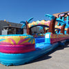 24ft Island Flow Dual Lane 2pc Commercial Water Slide with Inflatable Slip & Slide - BounceWave Inflatable Sales