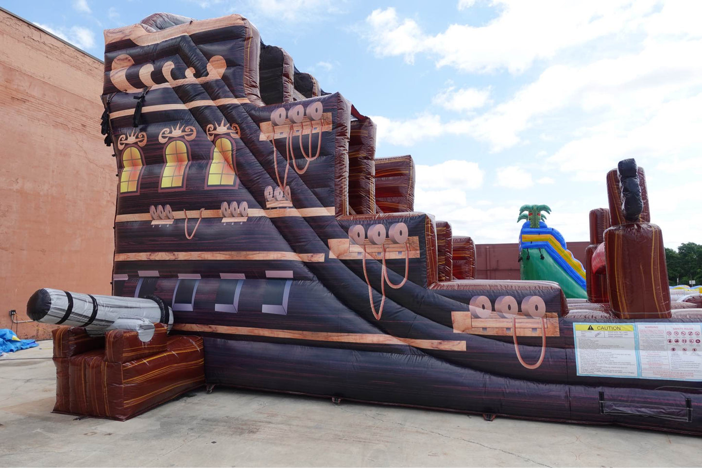 24ft Pirate Ship DL 2pc Commercial Water Slide with Inflatable Slip & Slide - BounceWave Inflatable Sales