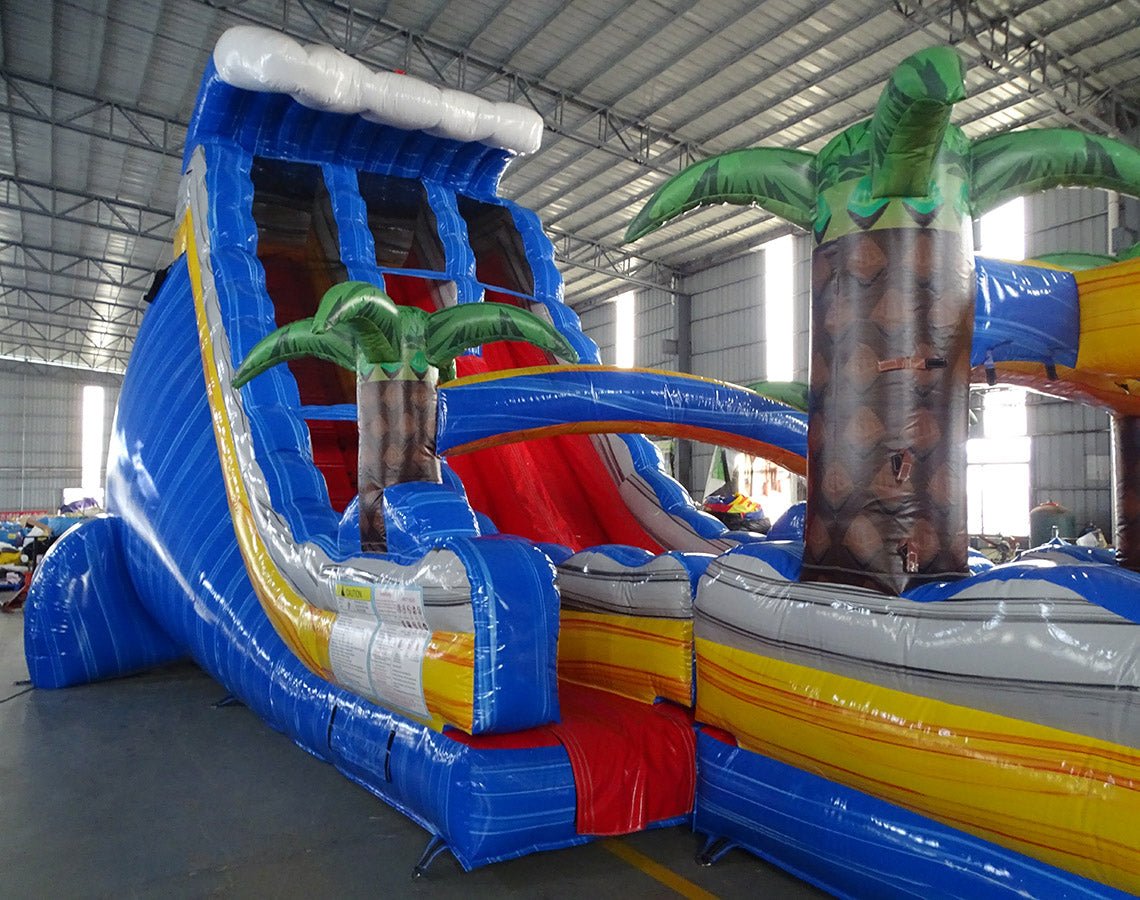 24ft Rip Curl DL 2pc Commercial Water Slide with Inflatable Slip & Slide - BounceWave Inflatable Sales