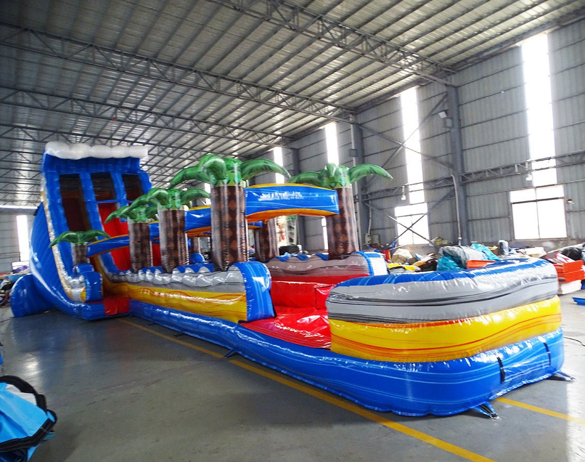 24ft Rip Curl DL 2pc Commercial Water Slide with Inflatable Slip & Slide - BounceWave Inflatable Sales